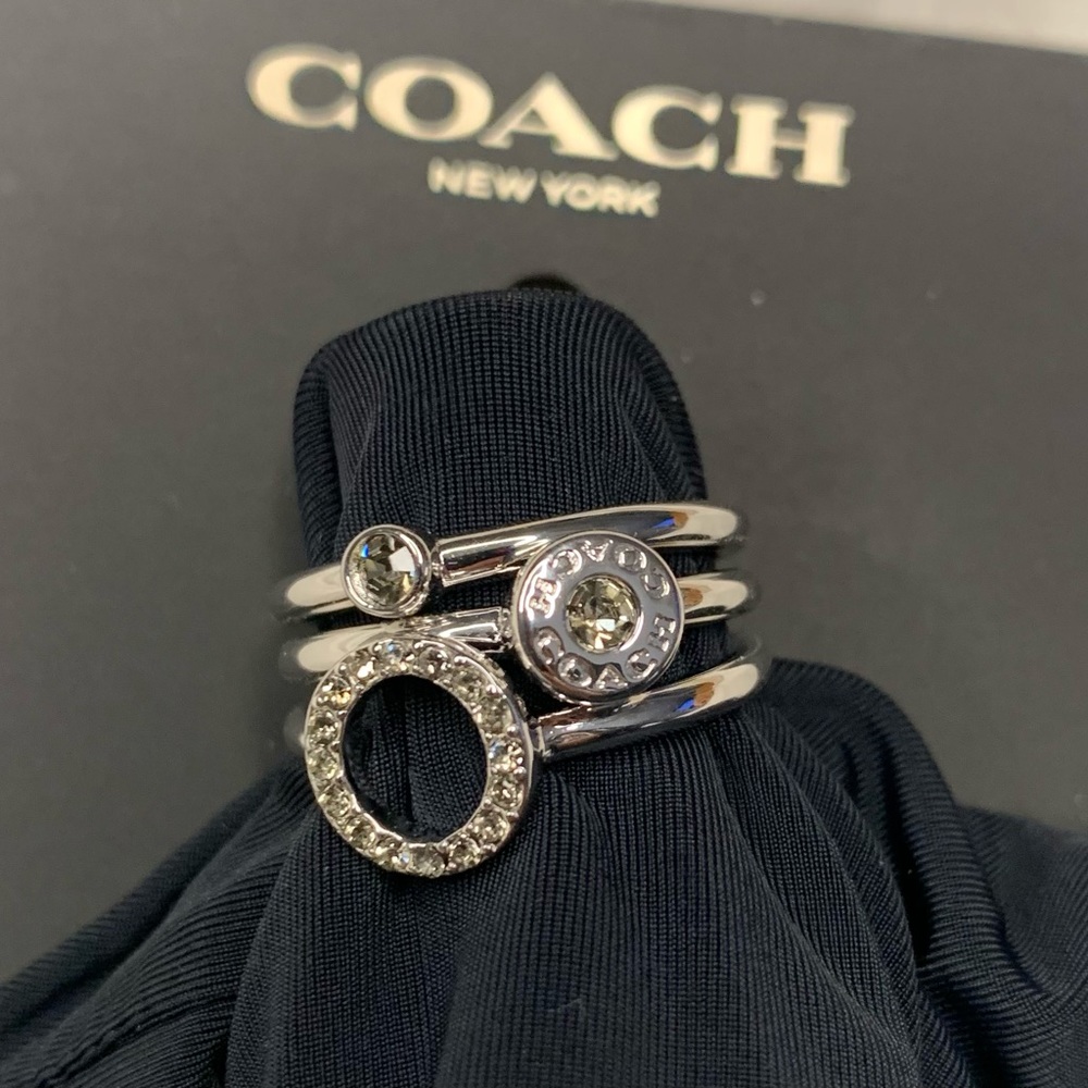 NWT Coach triple ring set
